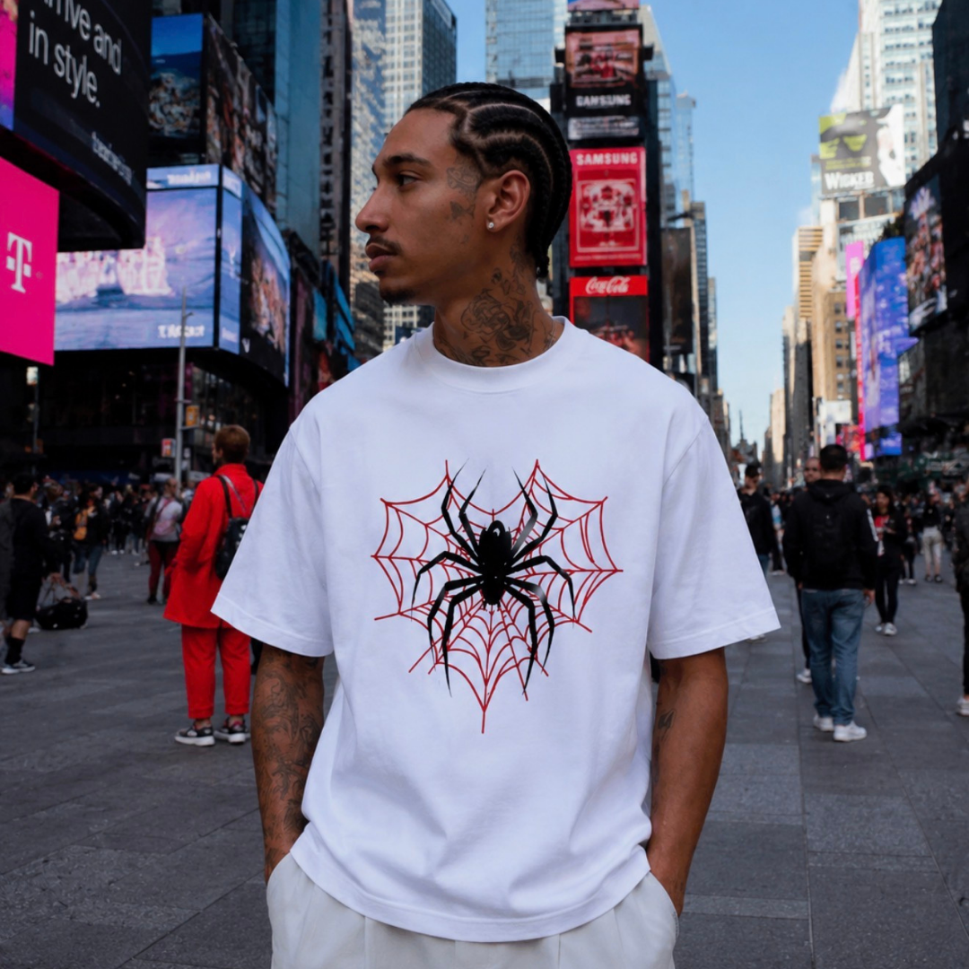 Camiseta Oversize Spider Blanca