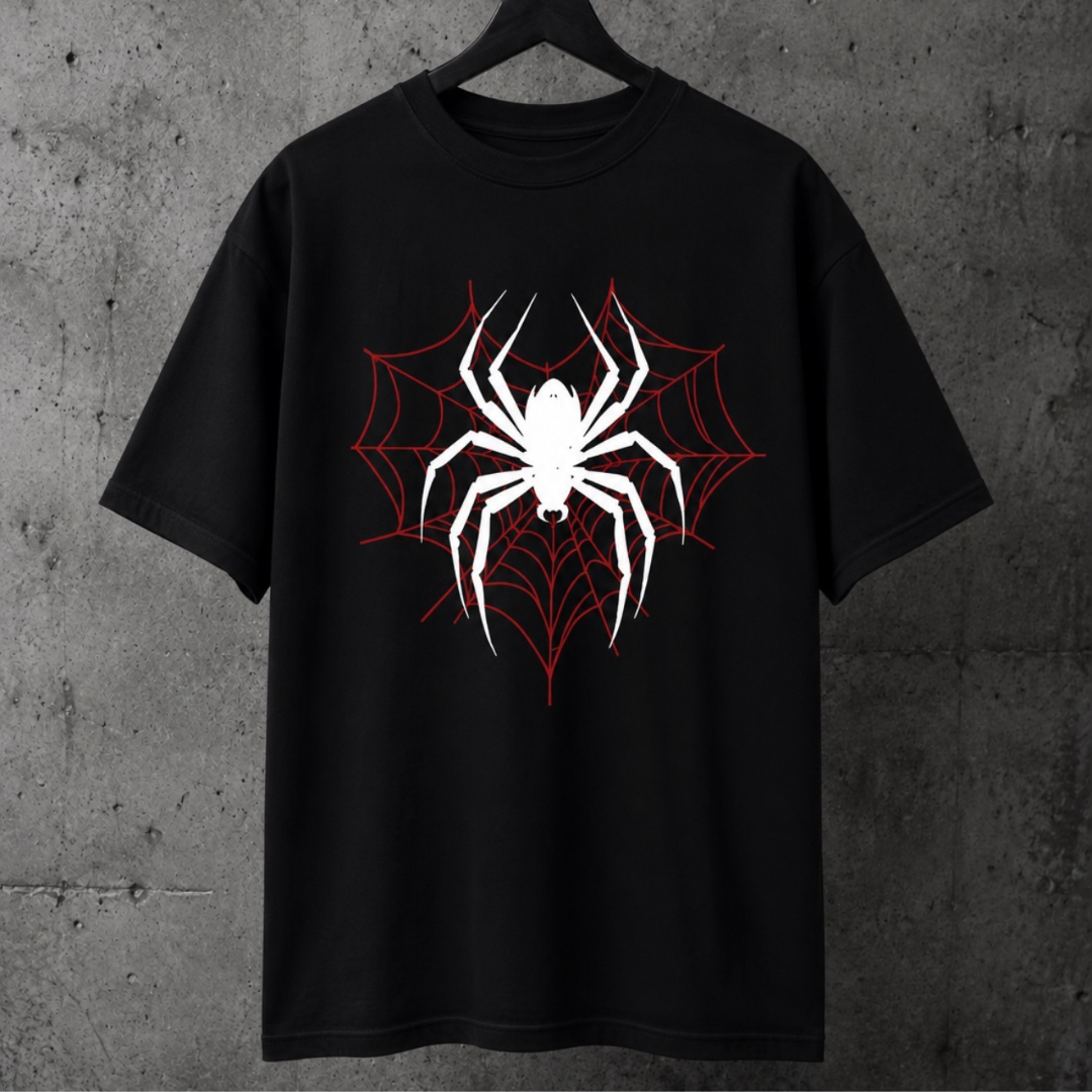 Camiseta Oversize Spider Negra