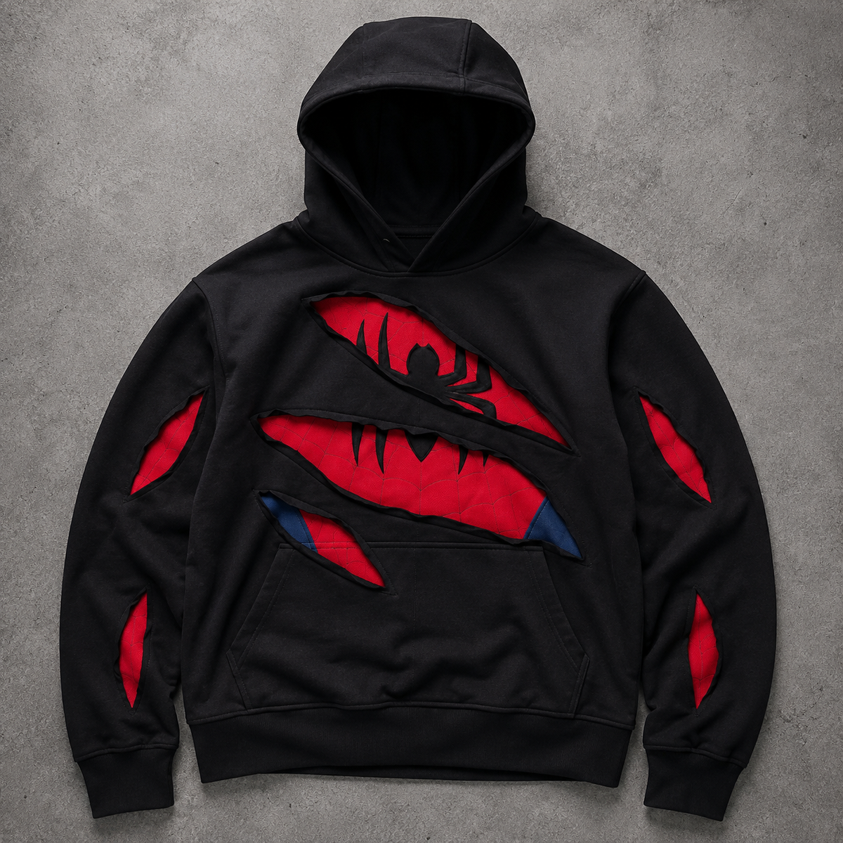 Hoodie Spider Negro