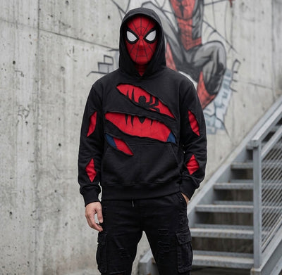 Hoodie Spider Negro